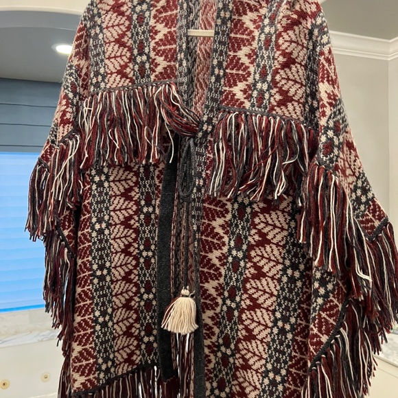 Johnny Was Meridia Fringed Sold Out Poncho Luxe Bohemian - Picture 8 of 16